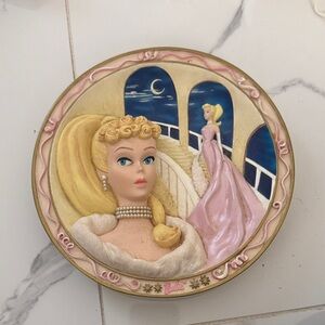 Barbie Collector's Plate with Pink and Gold Highlights